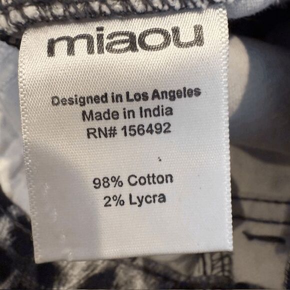 NEW! MIAOU The Junior Pant Gray Leopard Exposed Button Fly Size 25 - Picture 7 of 13